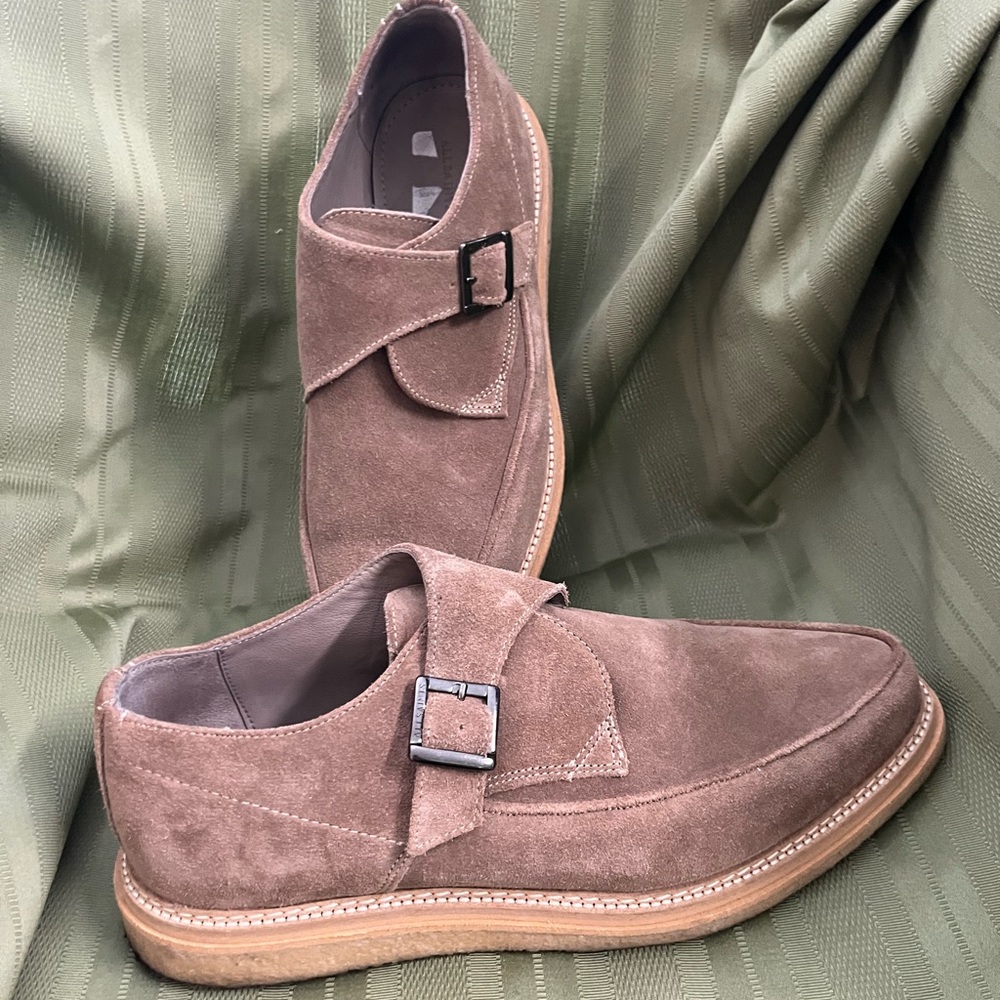Men’s Sz44 Taupe Suede Monkstrap style Shoe